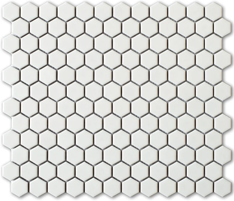 Alpine Glossy Penny Hexagon Porcelain Mosaic Alpine Glossy Penny Hexagon Porcelain Mosaic
