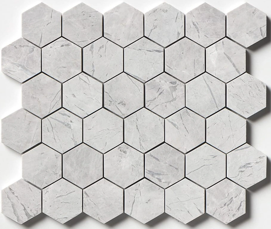 Avalanche Honed Hexagon 2 Marble Mosaic