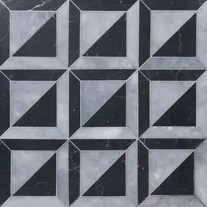 Allure, Black Multi Finish York Marble Mosaic
