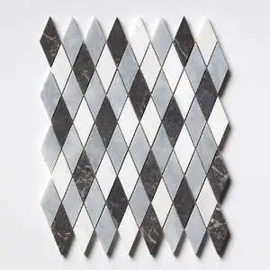 Allure L, Iris Black, Bianco Dolomiti Cl Honed Hazem Marble Mosa