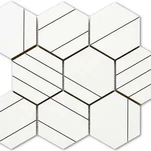 Alpine Polished Craft Hexagon Porcelain Mosaic