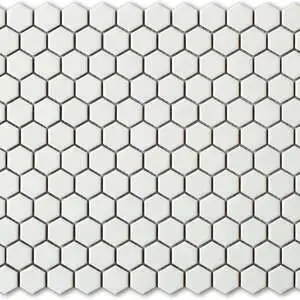 Alpine Glossy Penny Hexagon Porcelain Mosaic
