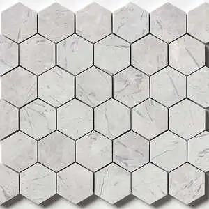 Avalanche Honed Hexagon 2 Marble Mosaic