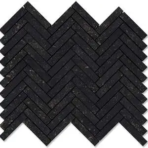 Belgium Blue Honed Herringbone 5/8x3 Limestone Mosaic