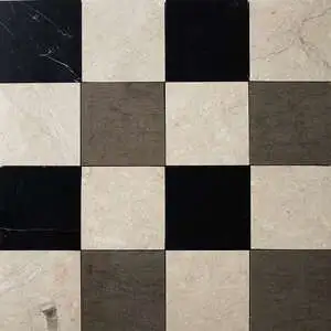 Black, Bosphorus, Britannia Honed 4x4 Marble Mosaic Black, Bosphorus, Britannia Honed 4x4 Marble Mosaic