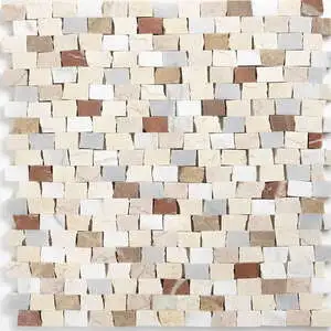 Multicolor Multi Finish Broken Joint Marble Mosaic