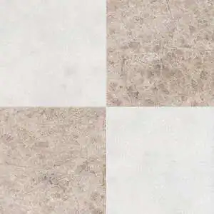 Glacier, Silver Shadow Honed Checkerboard Pattern Marble Tile