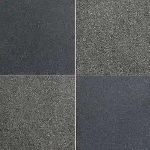 Absolute Black Extra Flamed Checkerboard Pattern Granite Tile
