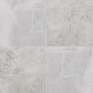 Silver Clouds, Avalanche Honed Checkerboard Pattern Marble Tile