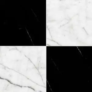 Black, White Carrara C Polished Checkerboard Pattern Marble Tile Black, White Carrara C Polished Checkerboard Pattern Marble Tile