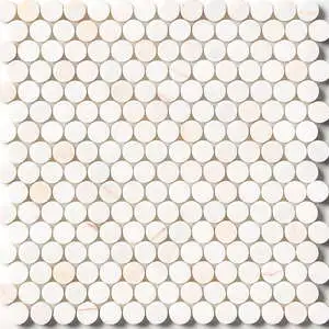 Confetti Honed Penny Round Marble Mosaic Confetti Honed Penny Round Marble Mosaic
