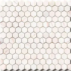 Confetti Honed Hexagon Marble Mosaic Confetti Honed Hexagon Marble Mosaic