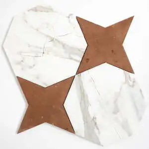 Calacatta Gold Royal, Rustic Terracotta Honed Ottaglio Marble Mo