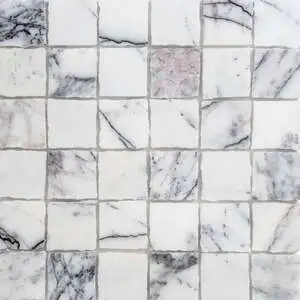 Lilac Honed Hand Clipped Marble Mosaic