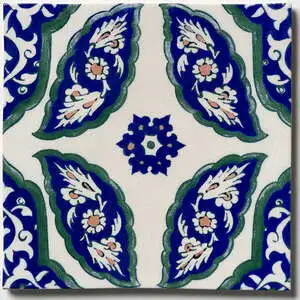 Damask Glossy Ceramic Tile