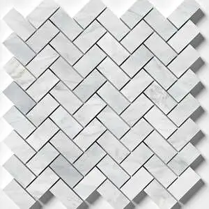 Avenza Honed Herringbone 1x2 Marble Mosaic