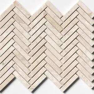 Diana Royal Honed Herringbone 5/8x3 Marble Mosaic