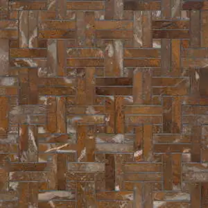 Douz Honed Diagonal Basket Weave Limestone Mosaic Douz Honed Diagonal Basket Weave Limestone Mosaic