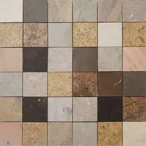 Blend Multi Finish Checkmate Limestone Mosaic Blend Multi Finish Checkmate Limestone Mosaic