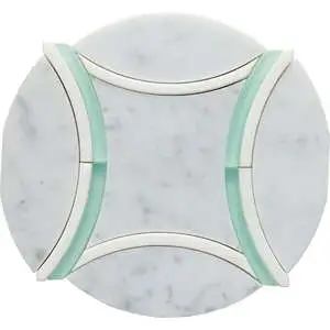 Thassos, Bianca Cararra, Aegean Honed Helios Waterjet Marble Mos