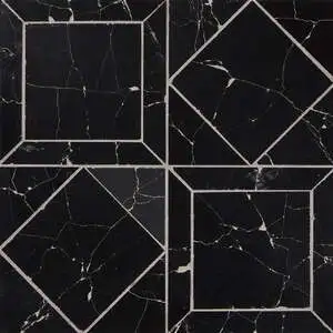 Black Honed Palazzo Li Antica Marble Mosaic