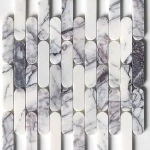 Lilac Honed Pill Marble Mosaic