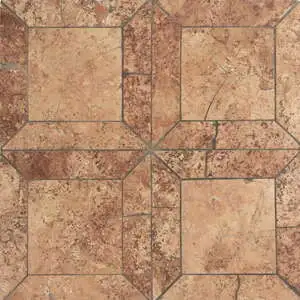 Scabas Red Honed Cassettoni Travertine Mosaic