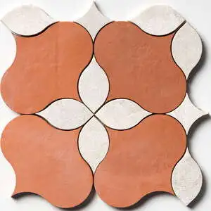 Diana Royal Leather Lily Marble Mosaic