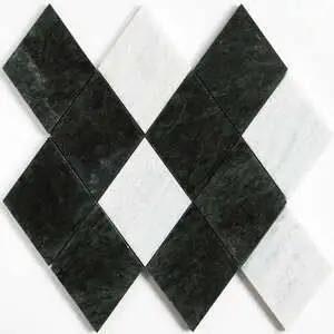 Blue Celeste, Verde Lucia Honed Almas Marble Mosaic