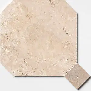 Ivory, Walnut Tumbled Travertine Tile