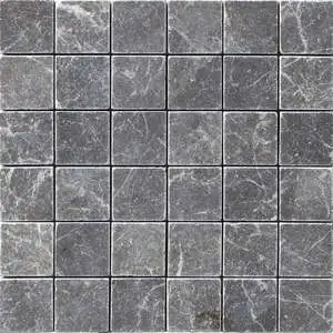 Iris Black Tumbled 2x2 Marble Mosaic