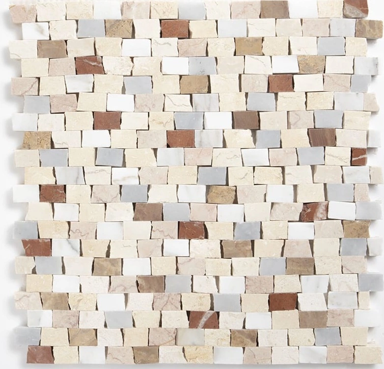 Multicolor Multi Finish Broken Joint Marble Mosaic