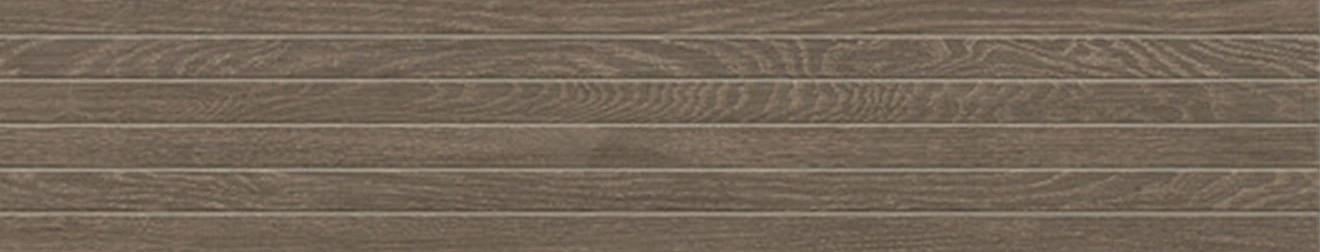 Chestnut Matte Groove Wood Look Porcelain Mosaic