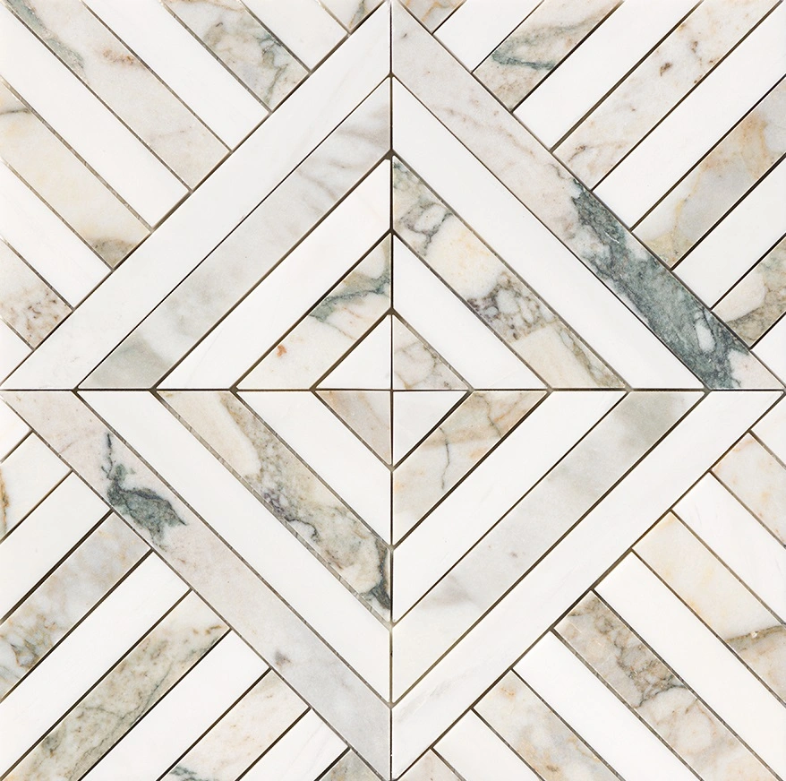 Calacatta Green Honed Ponte Marble Mosaic