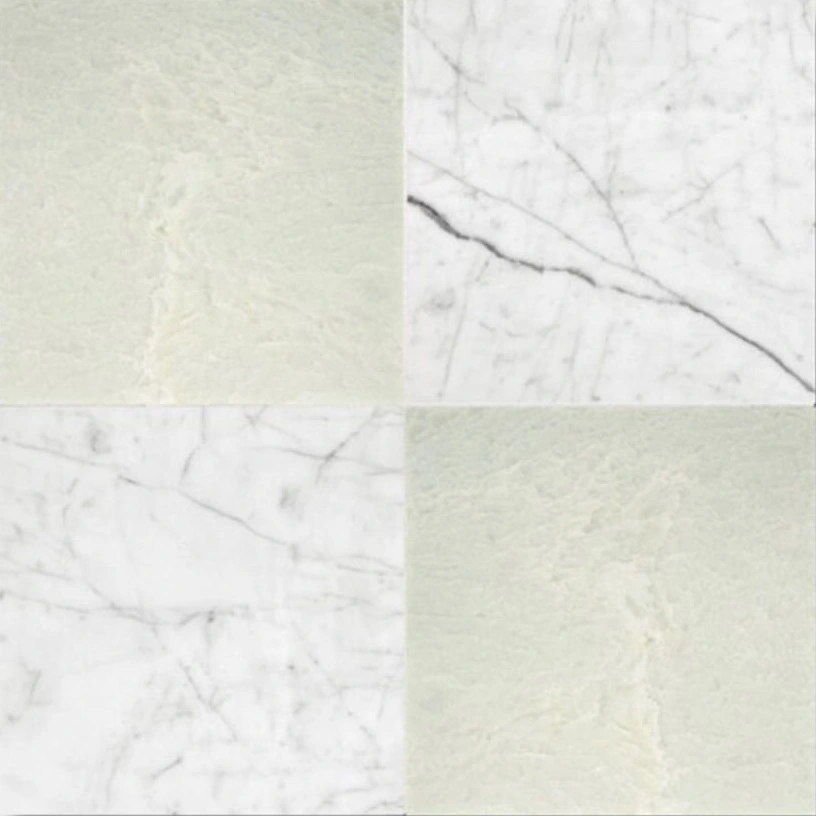 Ming Green, Carrara C Select Polished Checkerboard Pattern Marbl