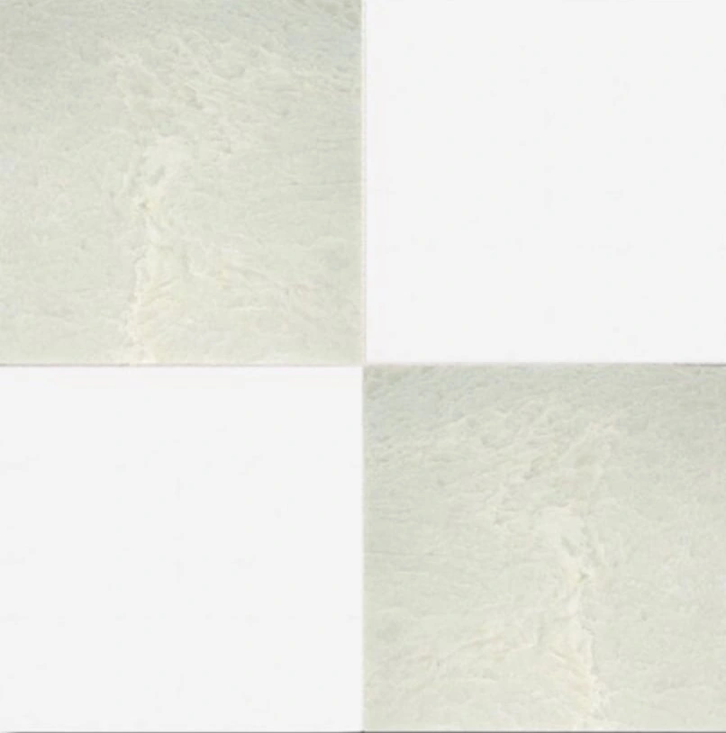 Ming Green, Thassos White Polished Checkerboard Pattern Marble