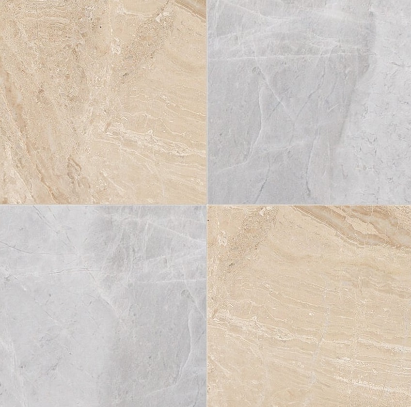 Diana Royal, Avalanche Honed Checkerboard Pattern Marble Tile - marble ...