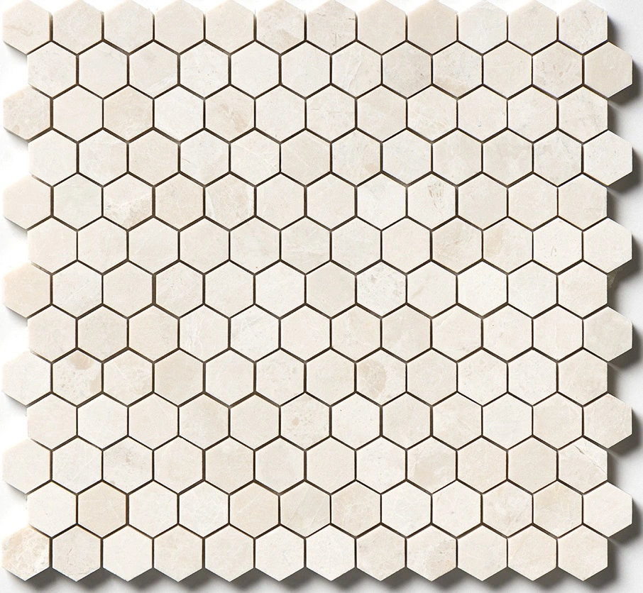 Delano Honed Hexagon 1x1 Marble Mosaic
