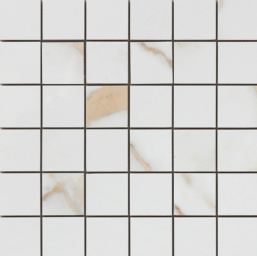 Calacatta Oro Polished 2x2 Porcelain Mosaic