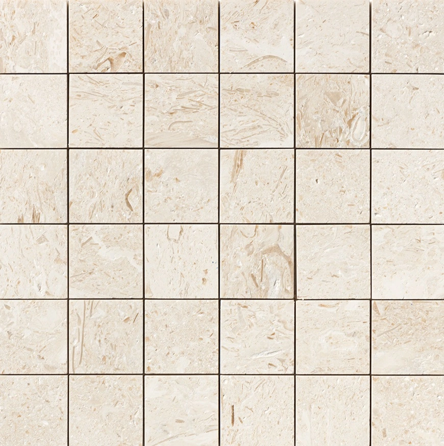 Desert Path Brushed 2x2 Limestone Mosaic