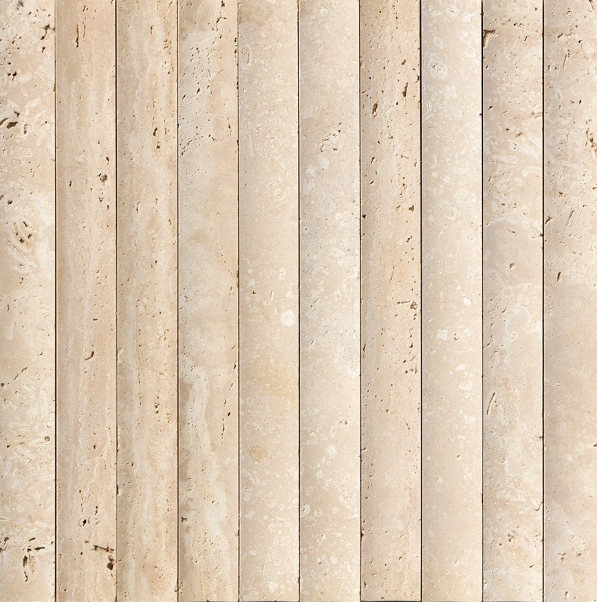 Ivory Unfilled Ion Travertine Mosaic Ivory Unfilled Ion Travertine Mosaic