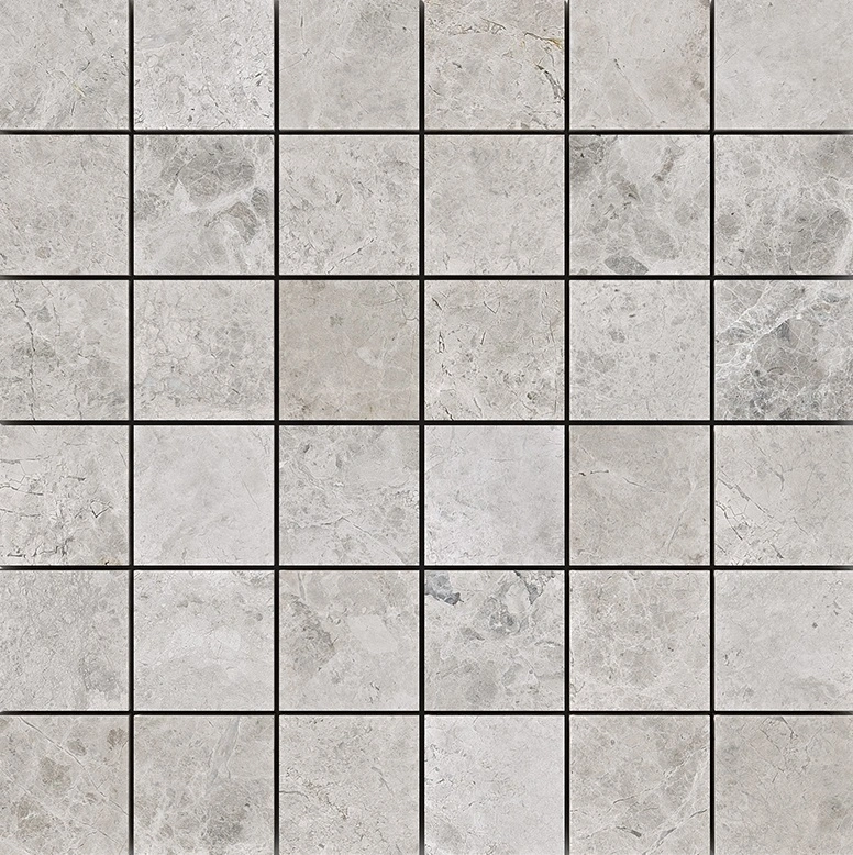 Silver Shadow Honed 2x2 Marble Mosaic