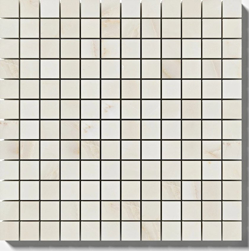 Calacatta Amber Honed 1x1 Marble Mosaic