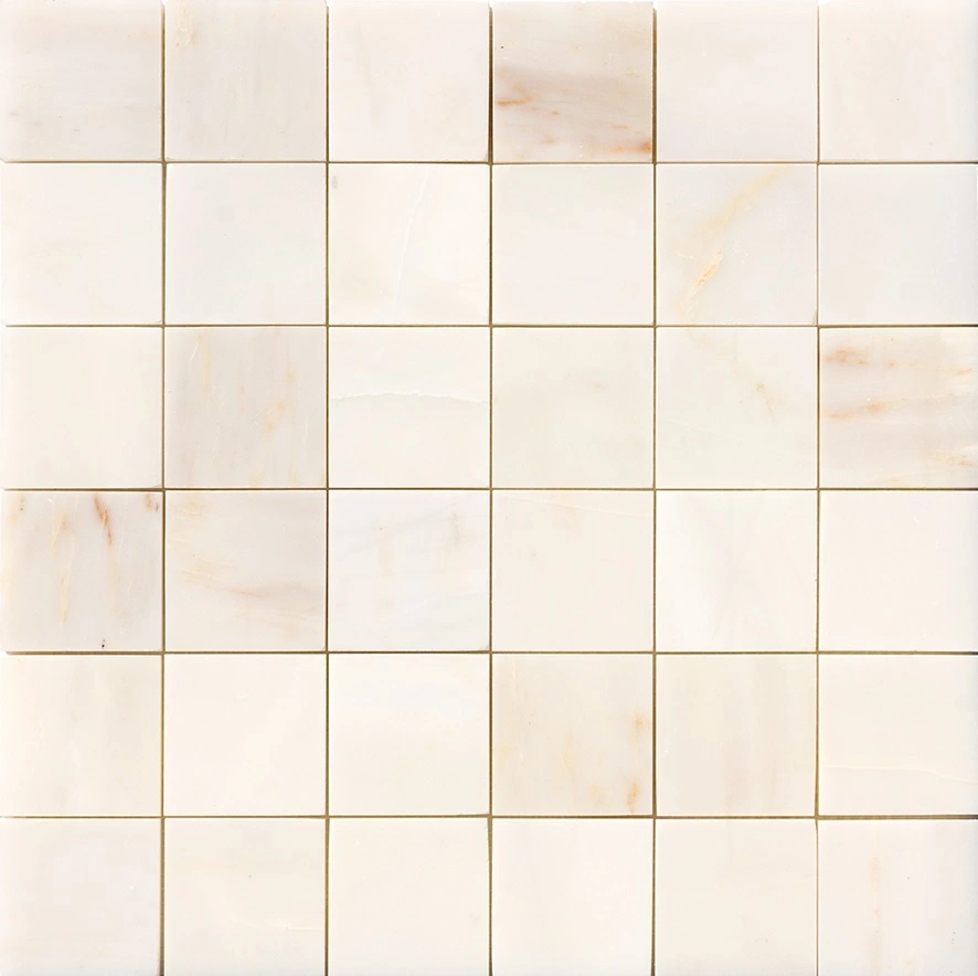 Calacatta Amber Honed 2x2 Marble Mosaic