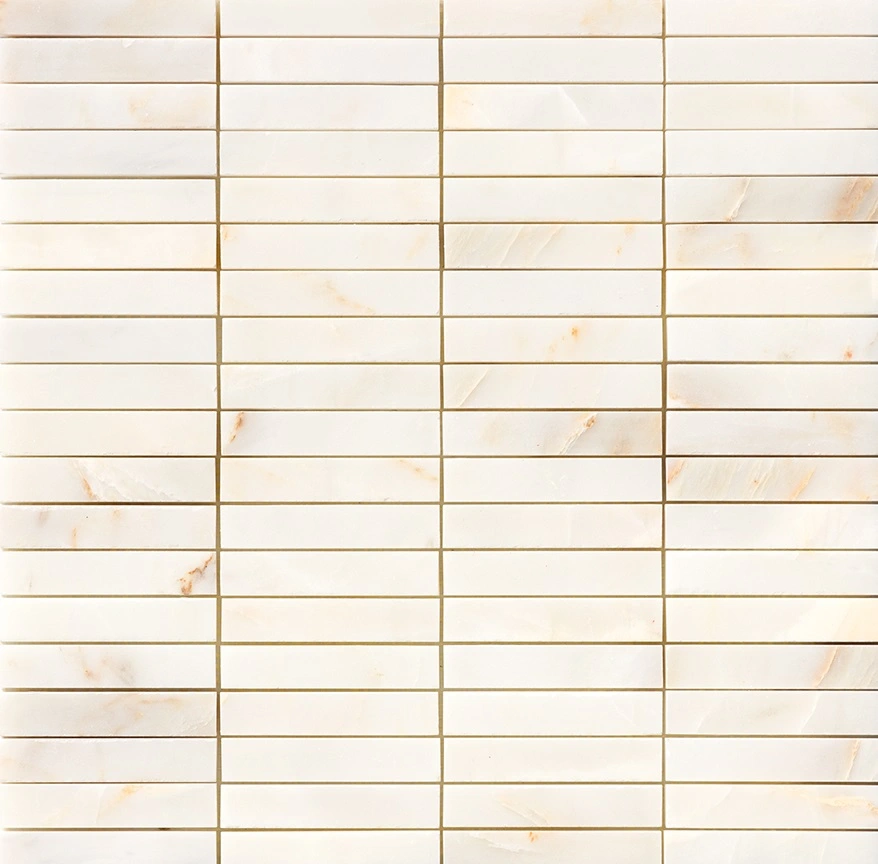 Calacatta Amber Honed 5/8x3 Marble Mosaic