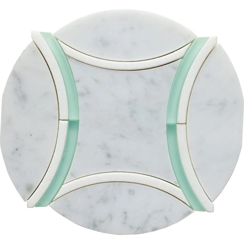Thassos, Bianca Cararra, Aegean Honed Helios Waterjet Marble Mos