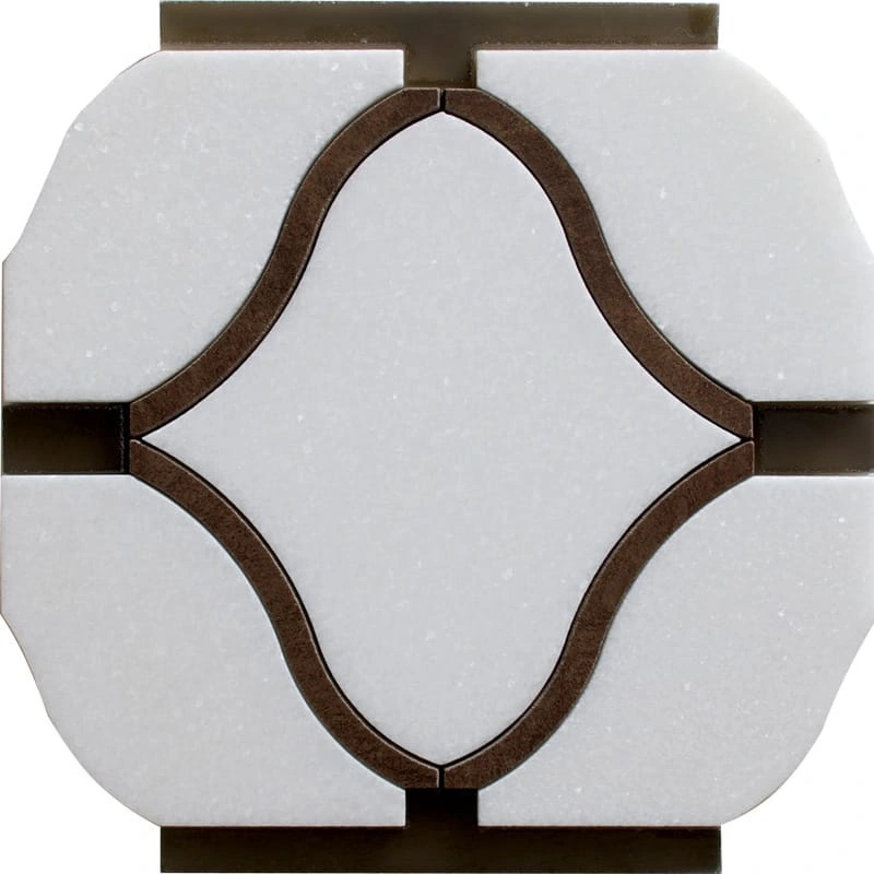Thassos, Cacia Bruno, Mykonos Honed Dionysus Waterjet Marble Mos