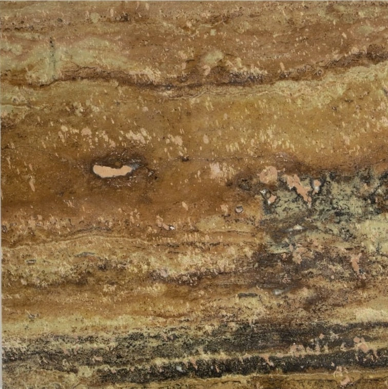 Scabas Red Honed Blend Travertine Tile