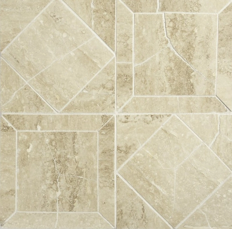 Roman Honed Palazzo Li Antica Travertine Mosaic