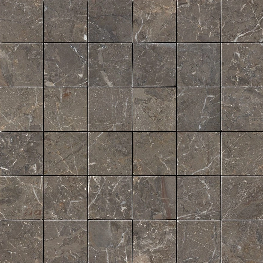 Silver Drop Honed 2x2 Marble Mosaic